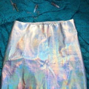 Forever 21 Metallic Mini Skirt